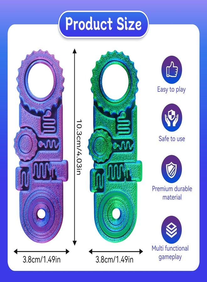 oyeftp 2026 New 3D Printed Fidget Ring Toys, 5-in-1 3D Printed Gear Ball Stress Sensory Toy, Mindful Meditation Gear Toys for Stress and Anxiety Relief, Back to School Supplies Fidget Toy for Teens Adults - Image 2